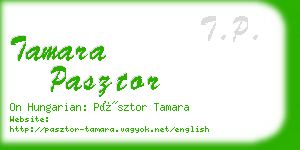 tamara pasztor business card